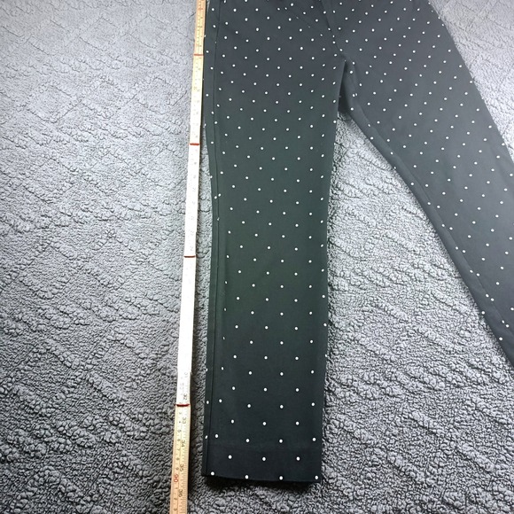 Gap Signature Skinny Ankle Pants Womens 8 Black Polka Dot Stretch Trousers - Picture 4 of 7